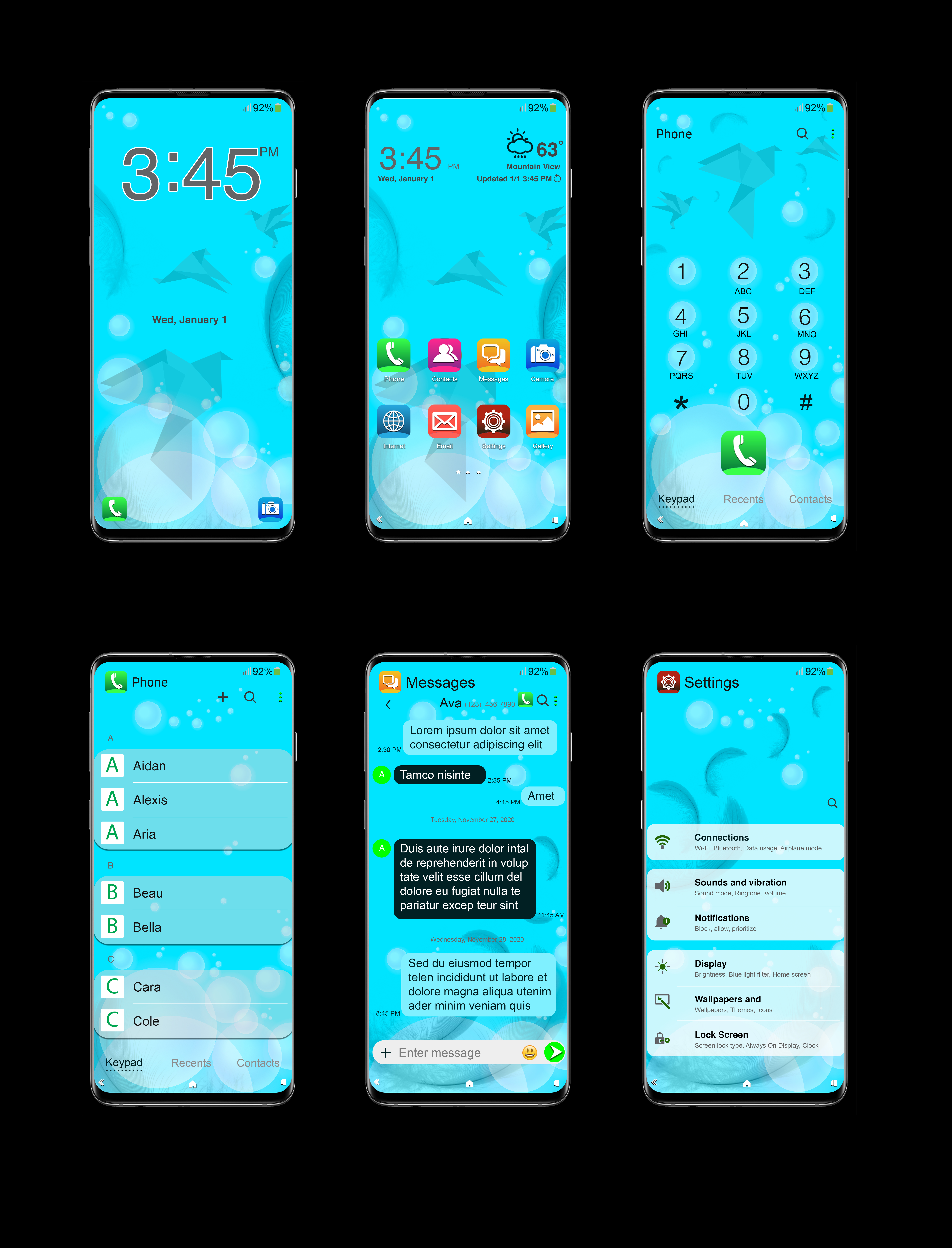 Samsung Theme — Aqua